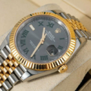 ROLX Datejust GreyGold Romain Acier inoxydable Quartz M126233