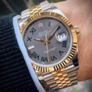 ROLX Datejust GreyGold Romain Acier inoxydable Quartz M126233