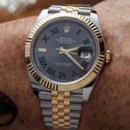 ROLX Datejust GreyGold Romain Acier inoxydable Quartz M126233