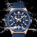 Curren Original Pour Hommes Chronographe Blue CadranBlue 8437 Silicone