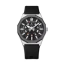 Curren Original Pour Hommes Chronographe Noir CadranNoir 8438 Silicone