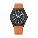 Curren Original Pour Hommes Chronographe Orange CadranOrange 8439 Silicone