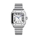 Cartier Santos Pour Hommes Argente CadranBlanc WSSA0018