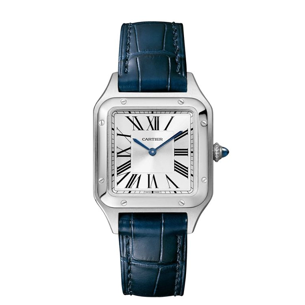 Cartier Santos dumont Pour Hommes Cuir CadranBlanc CRWSSA0023