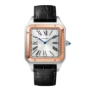 Cartier Santos dumont Pour Hommes Cuir CadranBlanc CRW2SA0017