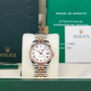 ROLEX Datejust pour femmes Argenté Doré Quartz/Automatique CadranBlanc278271