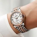 ROLEX Datejust pour femmes Argenté Doré Quartz/Automatique CadranBlanc278271