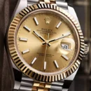 ROLEX Datejust pour femmes Argenté Doré Quartz/Automatique CadranDoré126233