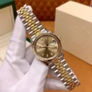 ROLEX Datejust pour femmes Argenté Doré Quartz/Automatique CadranDoré126233